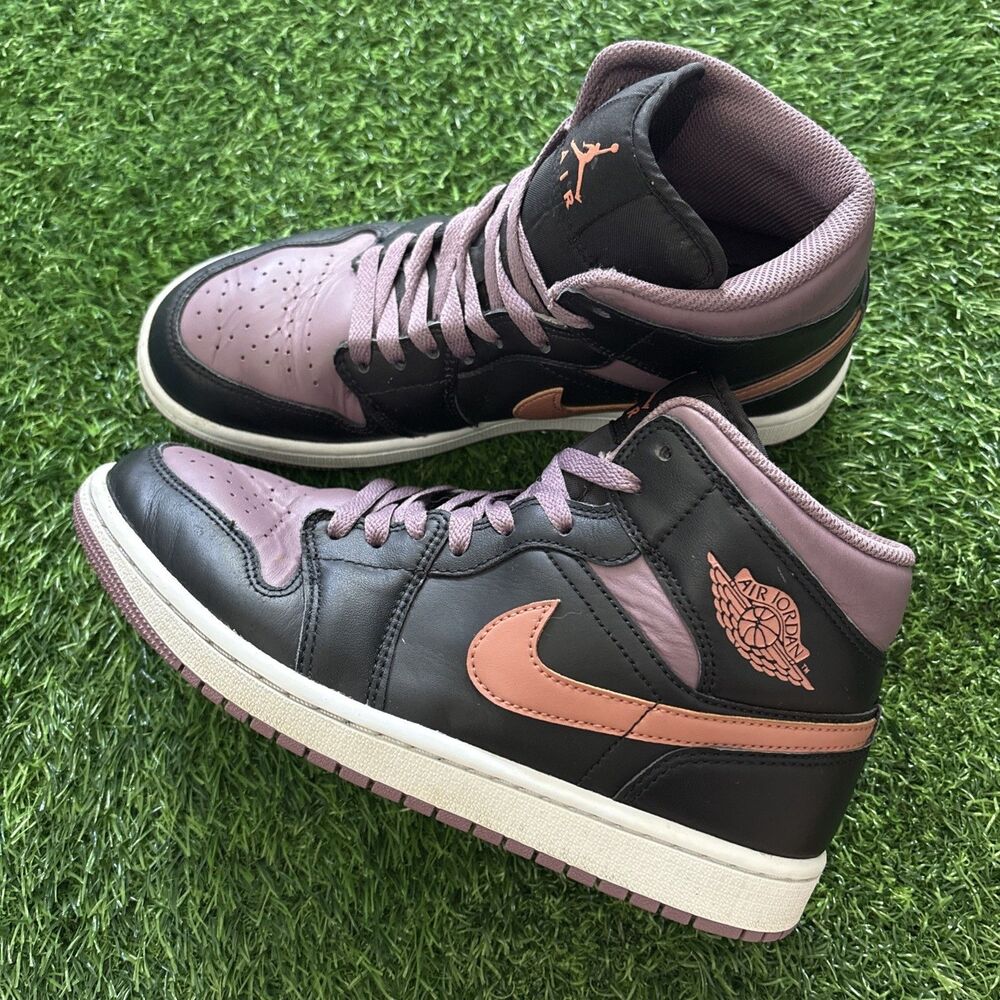 Nike Air Jordan 1 Mid SE ‘Black Sky J Mauve’ Sneaker FB9911-008 Men’s Size 8.5